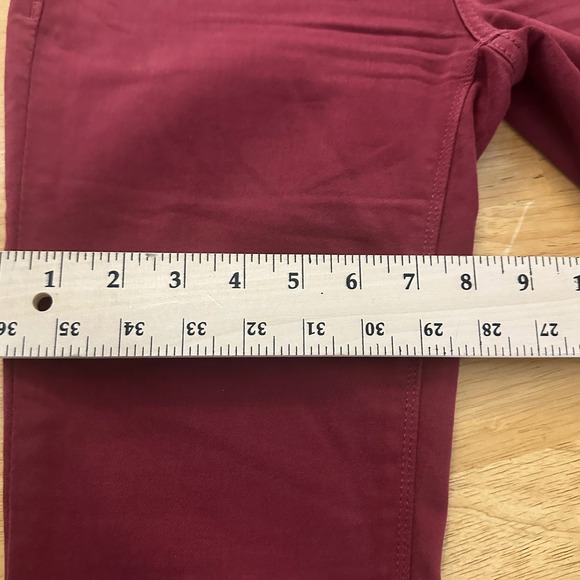 Lucky Brand Brooke Legging Jean Burgundy Red Stretch Women's‎ Size 2/26 - Picture 9 of 12